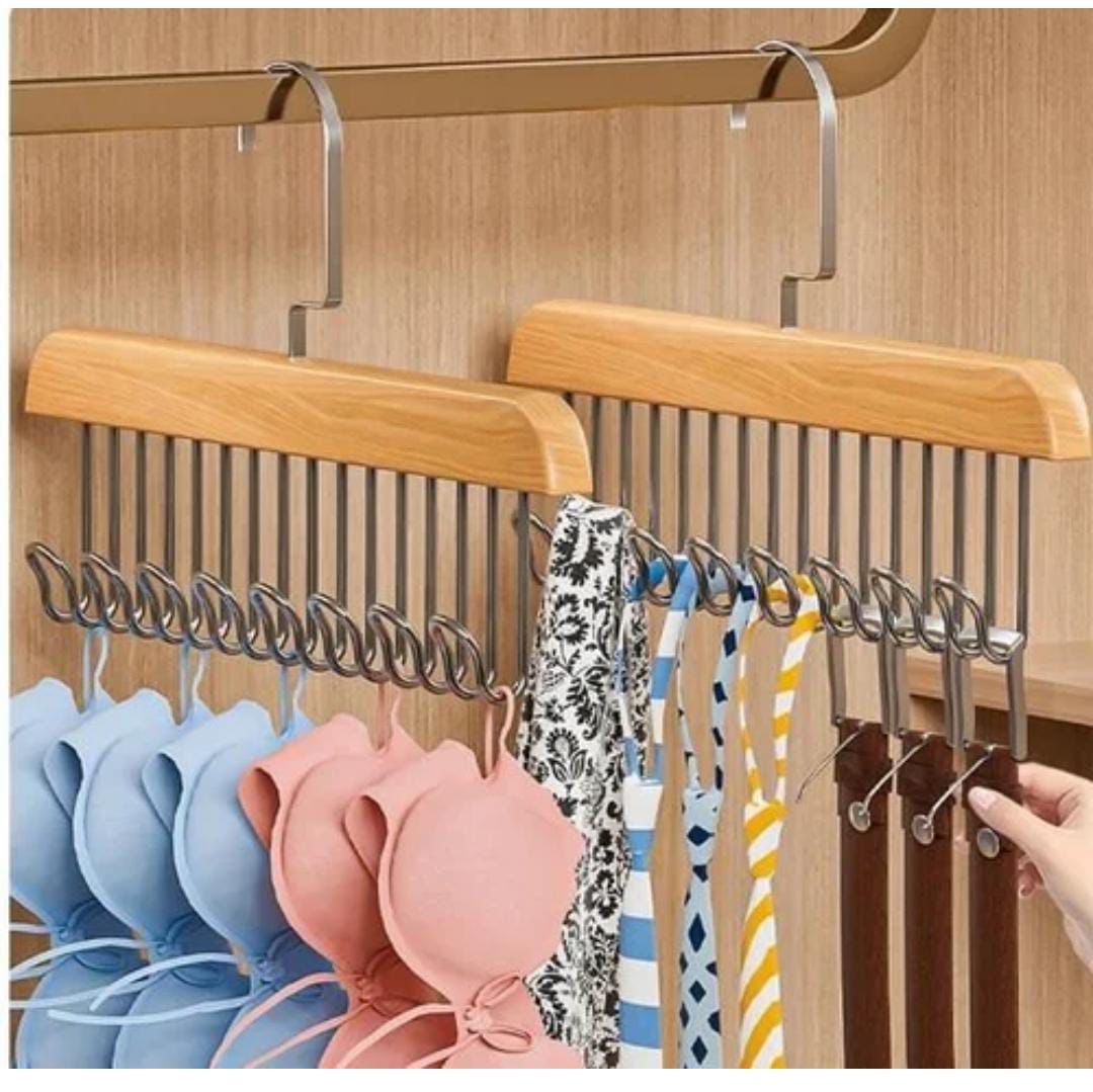 Wooden plank multipurpose 8 hook hanger