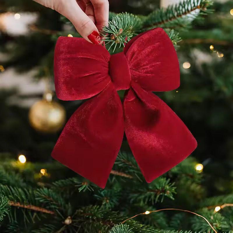 Christmas tree/ staircase decorating bow Material-velvet (Burgungy)