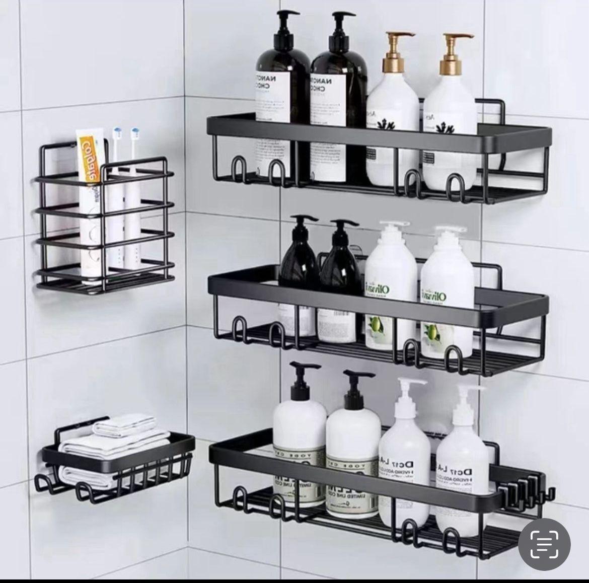 5pcs set Shower caddy shelf/Bathroom organizer