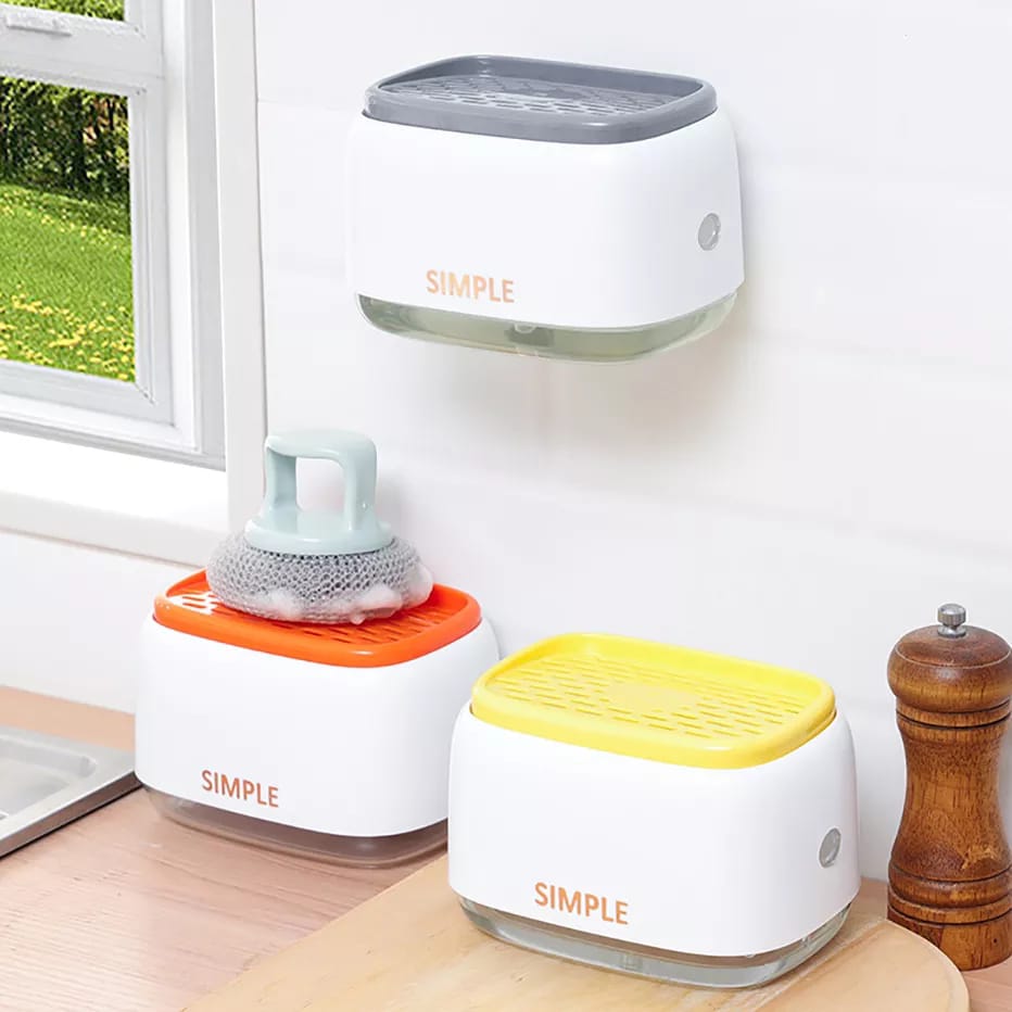 Automatic Soap Dispenser Bottle Liquid Soap Holder Kitchen Sponge Soap Dispenser Kitchen Sponge Manual Soap Pump Containers