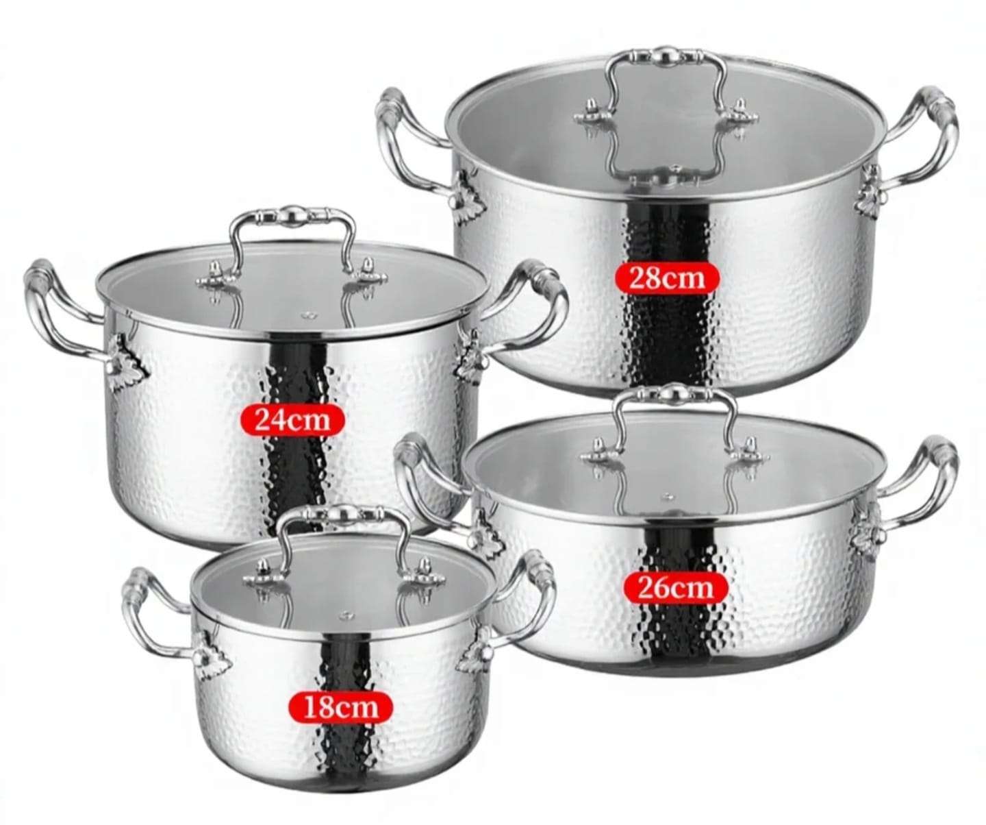 8PCS Tripply Stainless Cookware Set