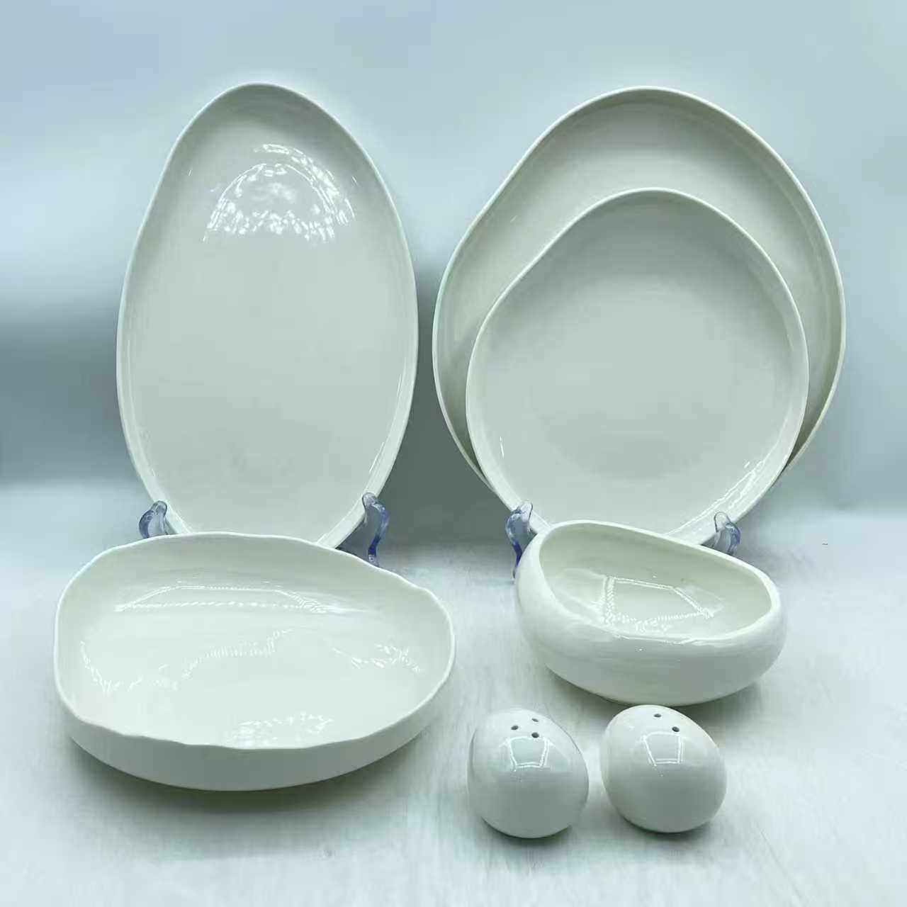 27pcs European Double Glaze Porcelain Dinner Set