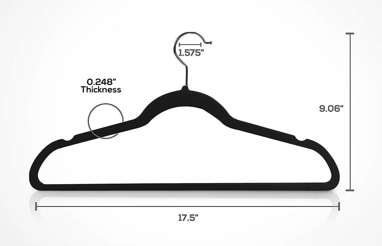 10pcs Premium Velvet Non-slip Hangers