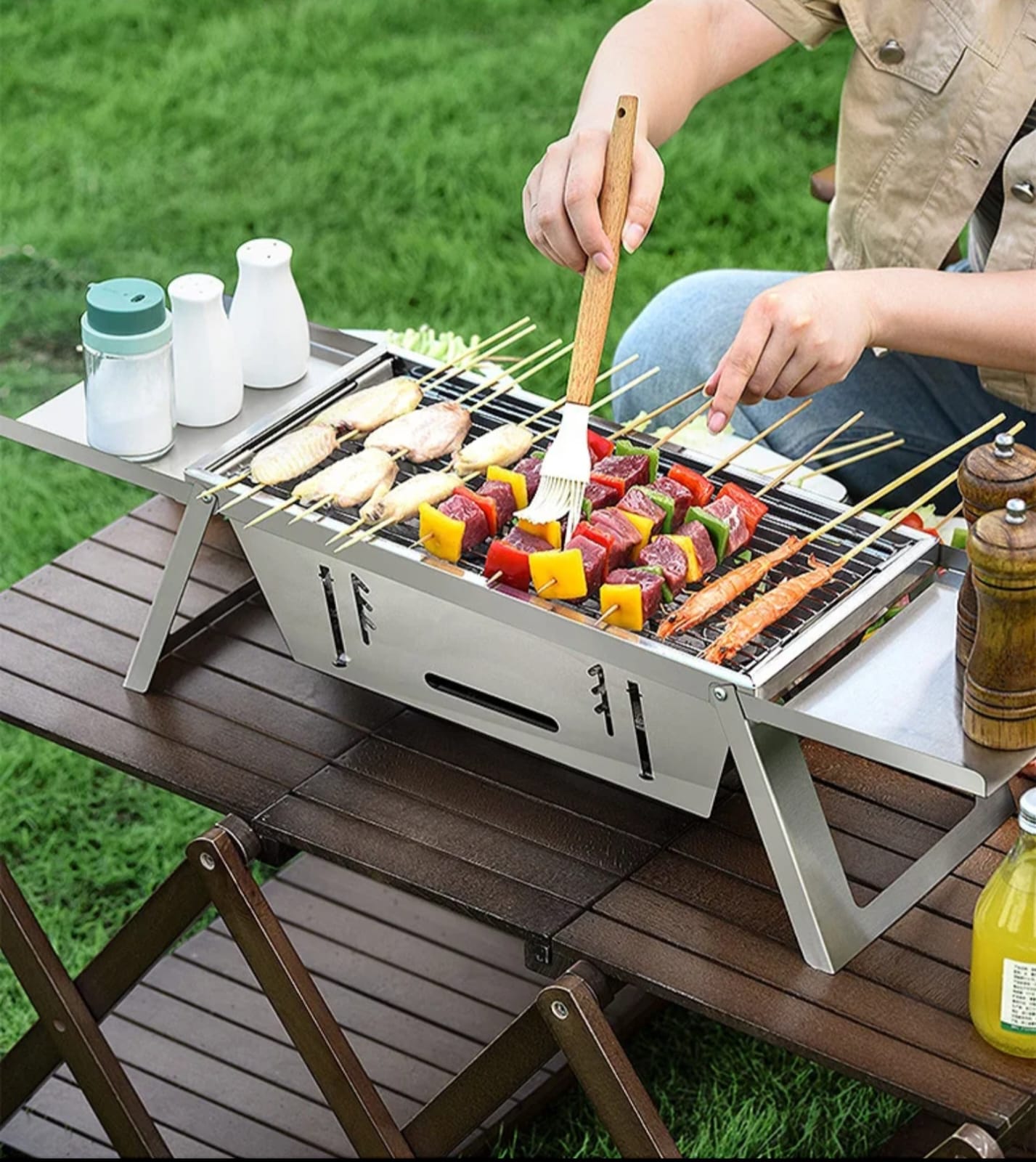 Portable Stainless Steel Barbecue Grill