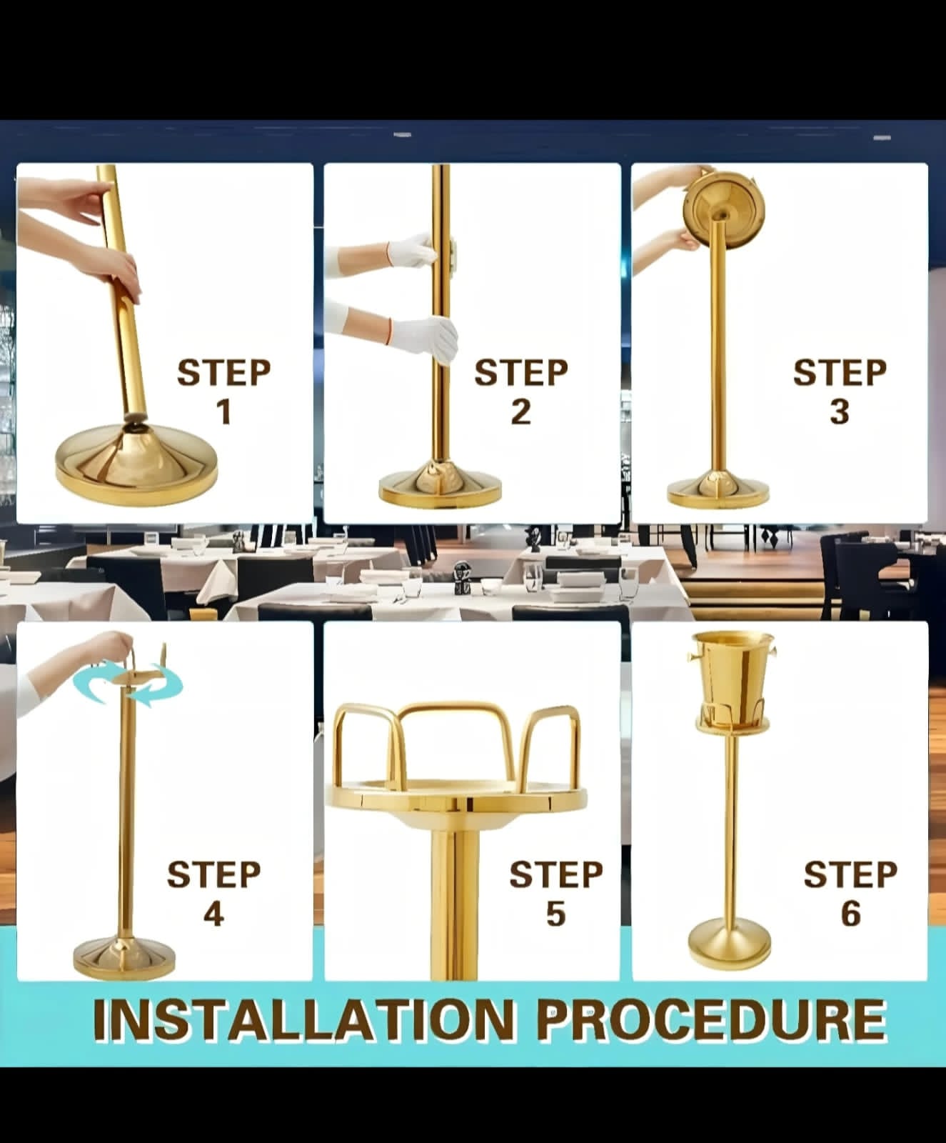 Luxury Champagne Ice Bucket Stand