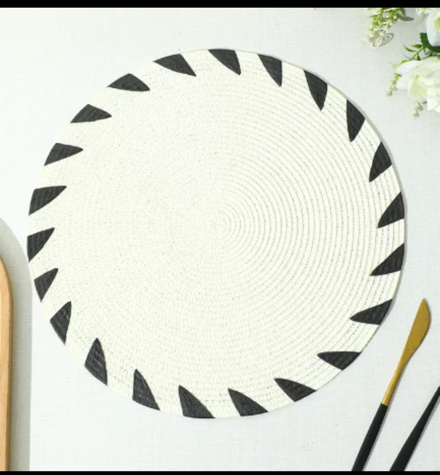 6pcs Round Elegant Braided Table Mats
