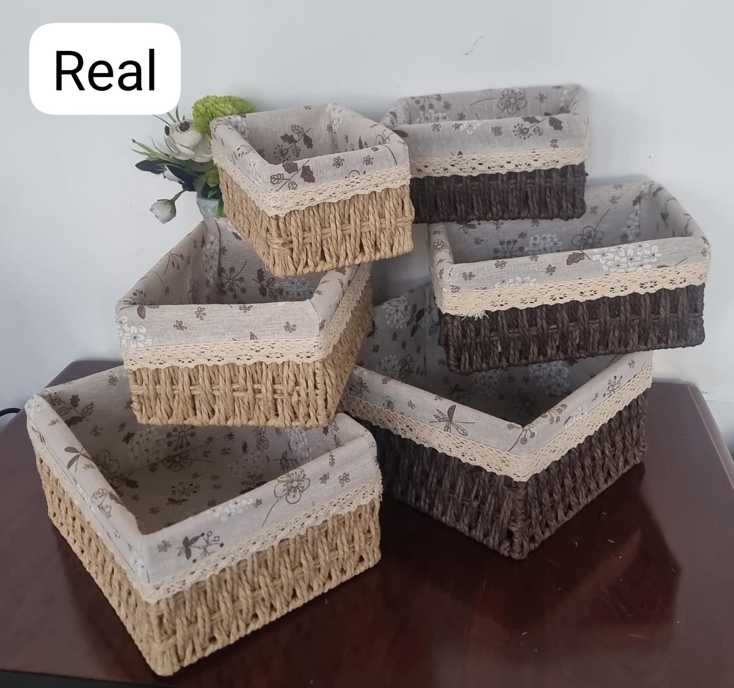 3in1 Weaved Basket Organizer