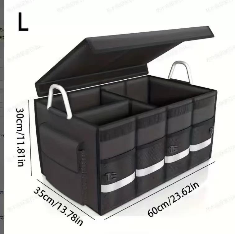 PREMIUM HEAVY DUTY CAR BOOT ORGANIZER WITH LID