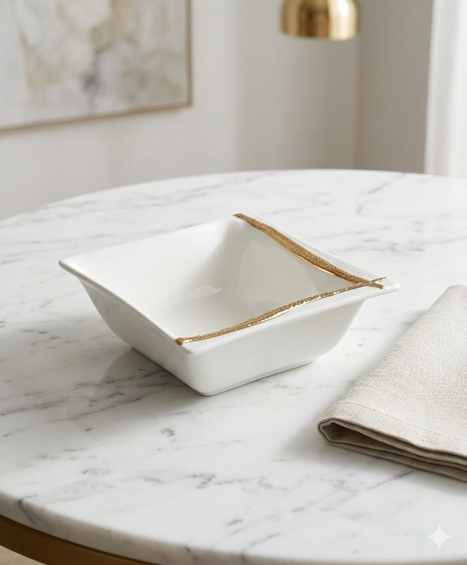 6pc Fancy Shapely With Lines Bowl