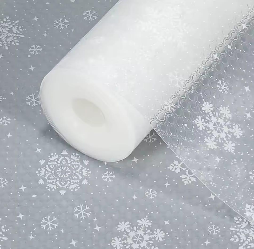 Snow flakes pattern Kitchen drawer liners oil proof moisture cupboard shelf liner mat