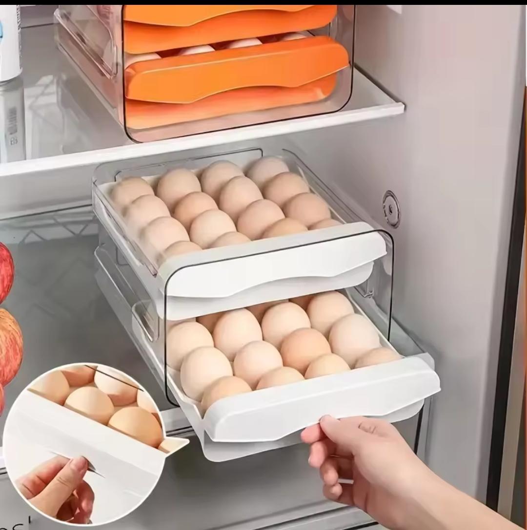Double layer egg holder/storage container. 32eggs