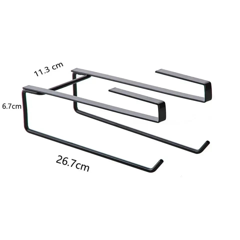 Household Kitchen Utensils Cabinet Paper Towel Rack Free Perforated Plastic Wrap Storage Rack Toilet Bathroom Roll Paper Holder