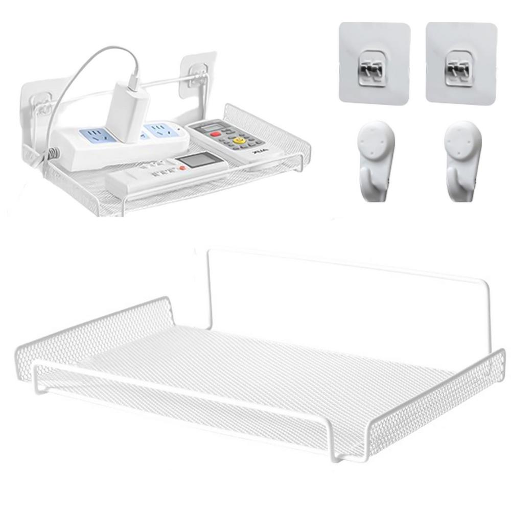 Home Organizer Router Remote Control Shelf Wall Mount TV Set-top Box Socket Bracket Holder Home Free-Punch Router Storage Rack