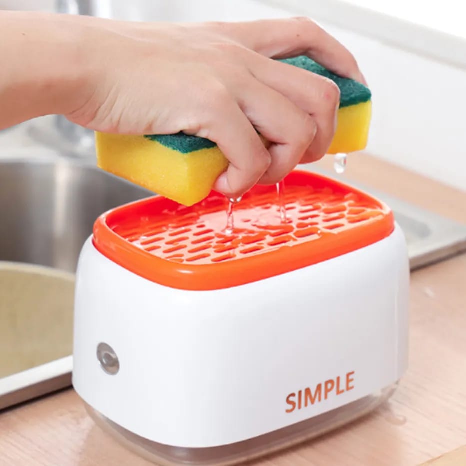 Automatic Soap Dispenser Bottle Liquid Soap Holder Kitchen Sponge Soap Dispenser Kitchen Sponge Manual Soap Pump Containers