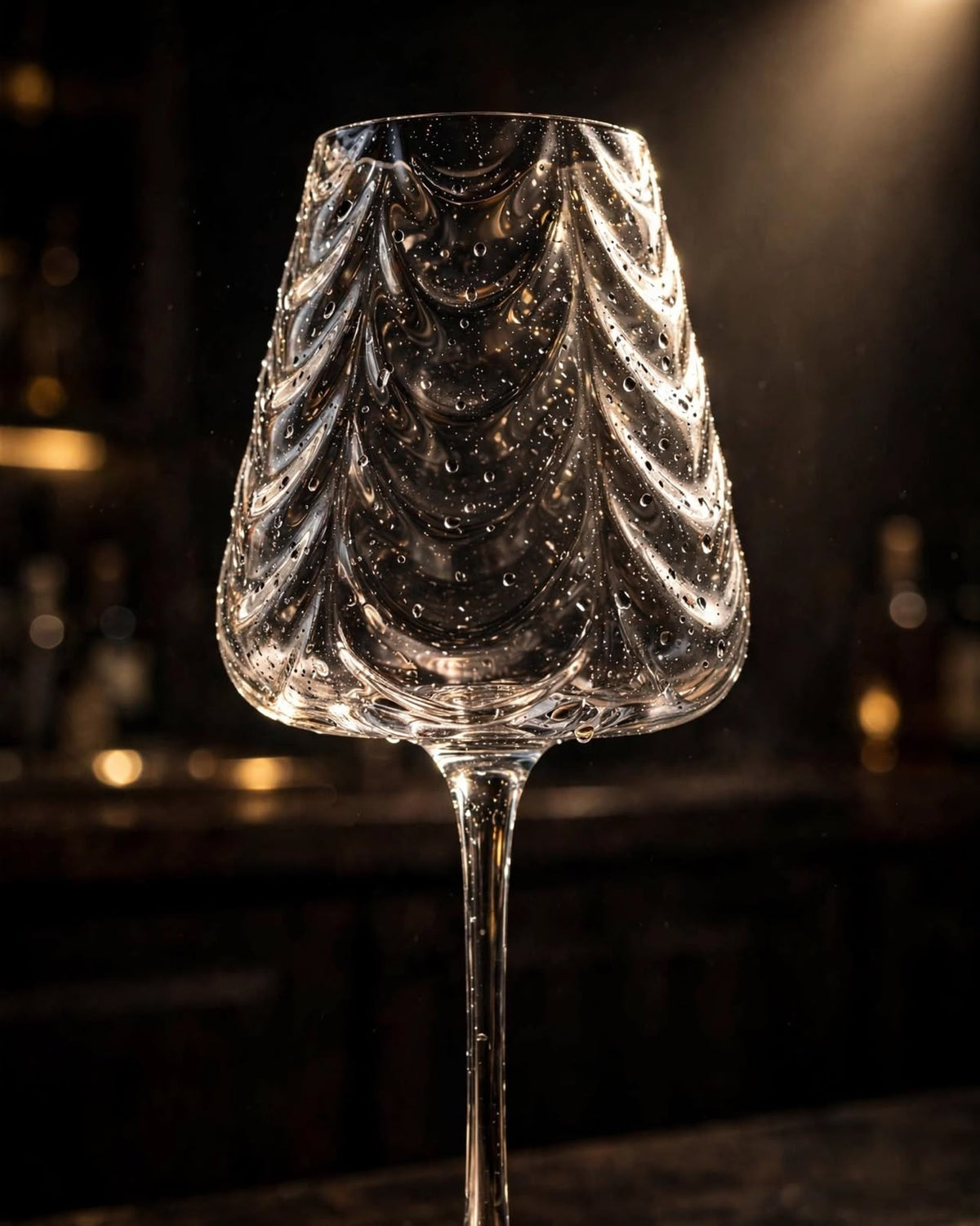 High quality Wavy Wine Glasses 2 pc