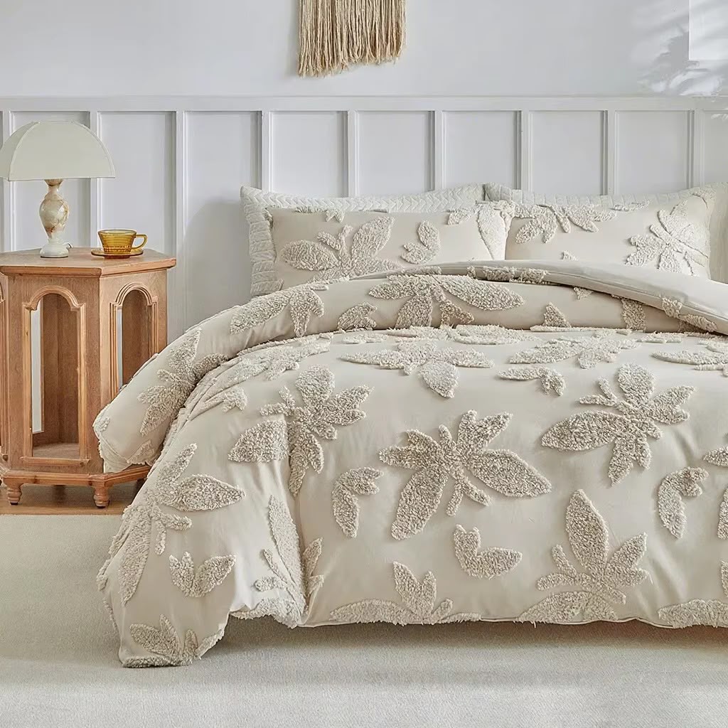Embroidery Butterfly Beige 220*240cm 229*264cm