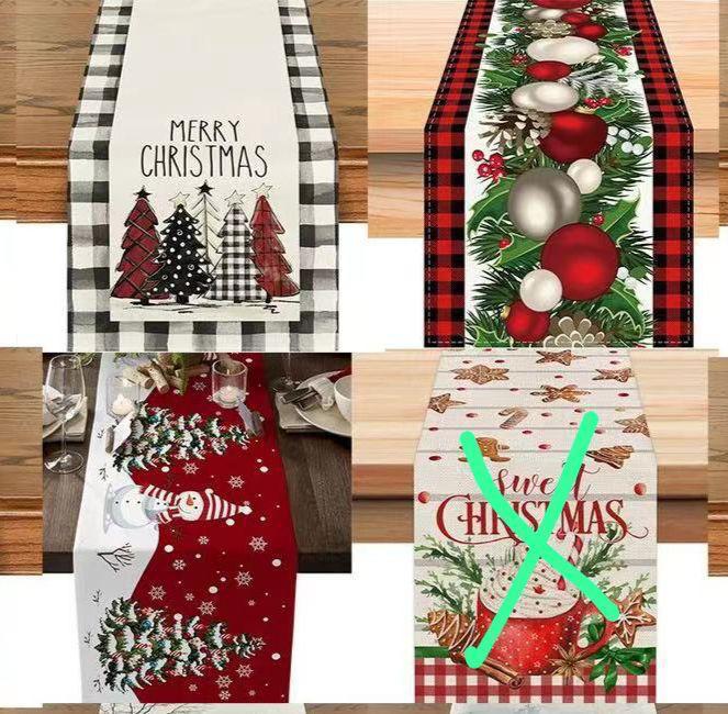 Christmas table runner Suitable for home kitchen (230cm)