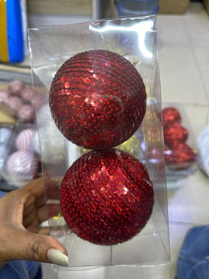 10 cm Christmas ornaments (2pc)