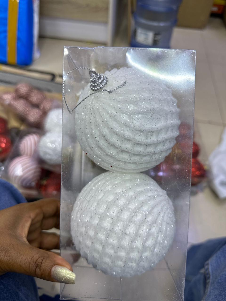 10 cm Christmas ornaments (2pc)