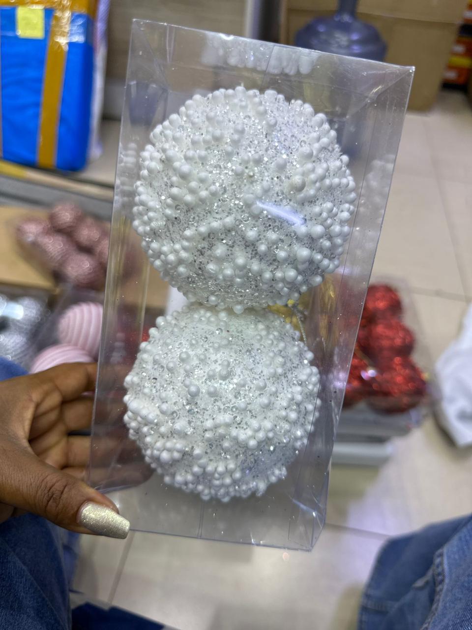 10 cm Christmas ornaments (2pc)