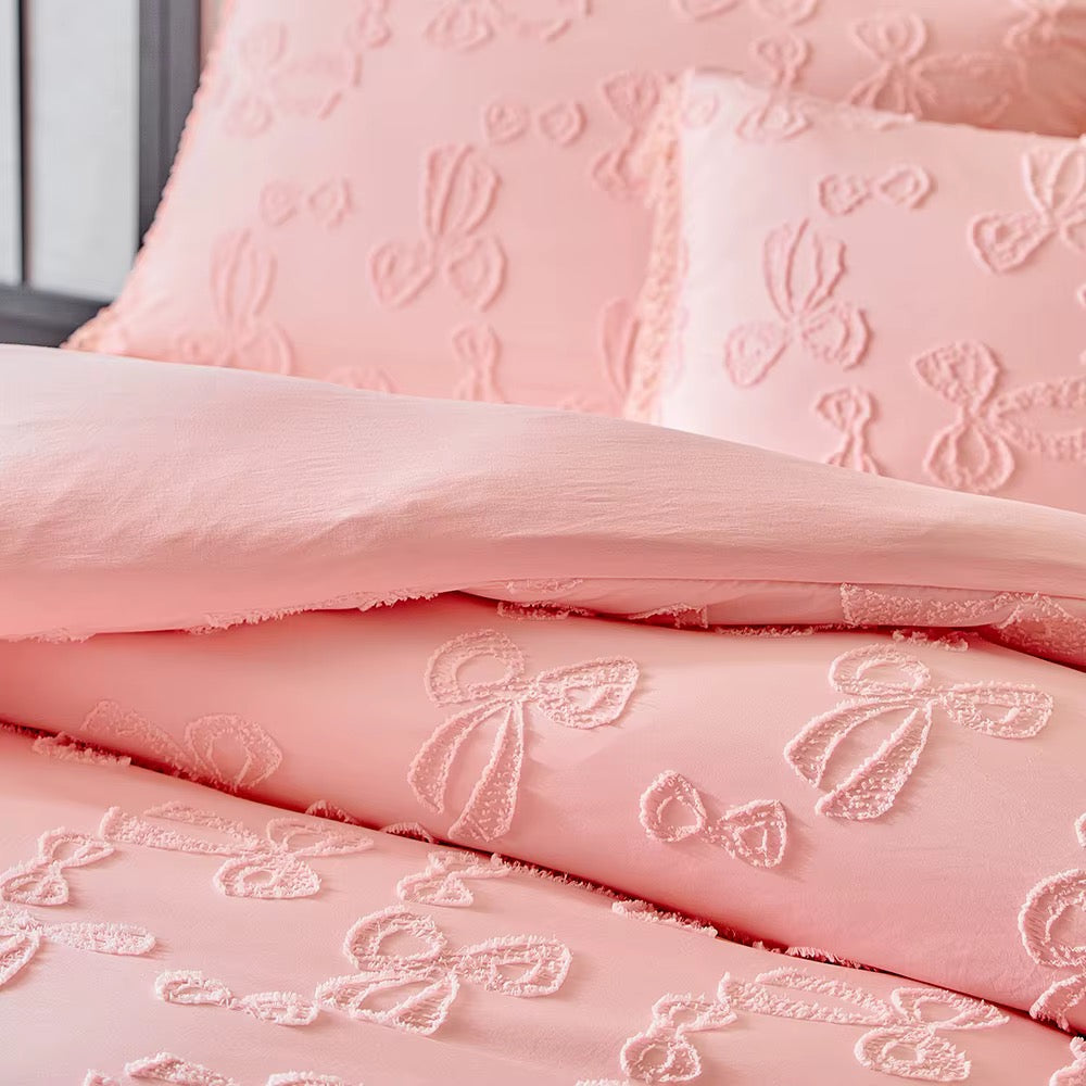 Bow Knot Floral Premium 4 pc duvet cover set