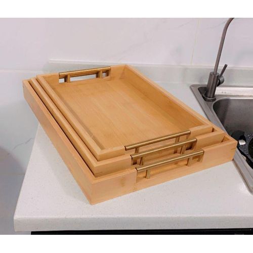 3 Set  Bamboo Tray