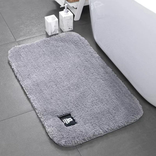 Plain color bathroom mat  rubber bottom