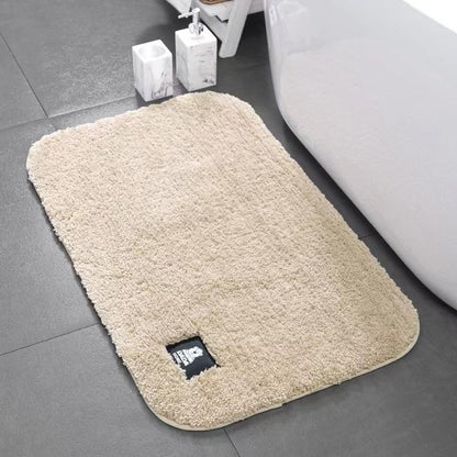 Plain color bathroom mat  rubber bottom