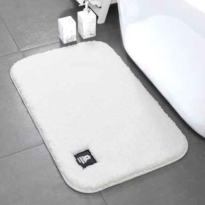 Plain color bathroom mat  rubber bottom