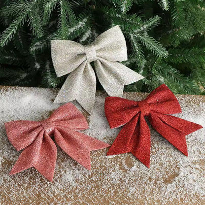 Christmas tree decorating bows Color