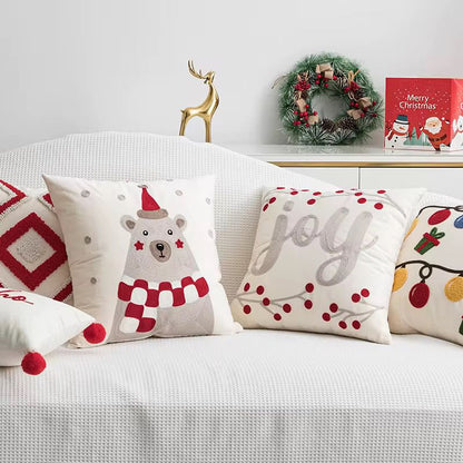 3pc Christmas Themed Pillow Covers