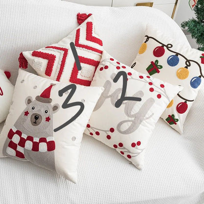 3pc Christmas Themed Pillow Covers
