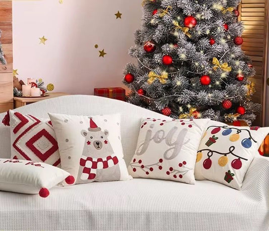 3pc Christmas Themed Pillow Covers