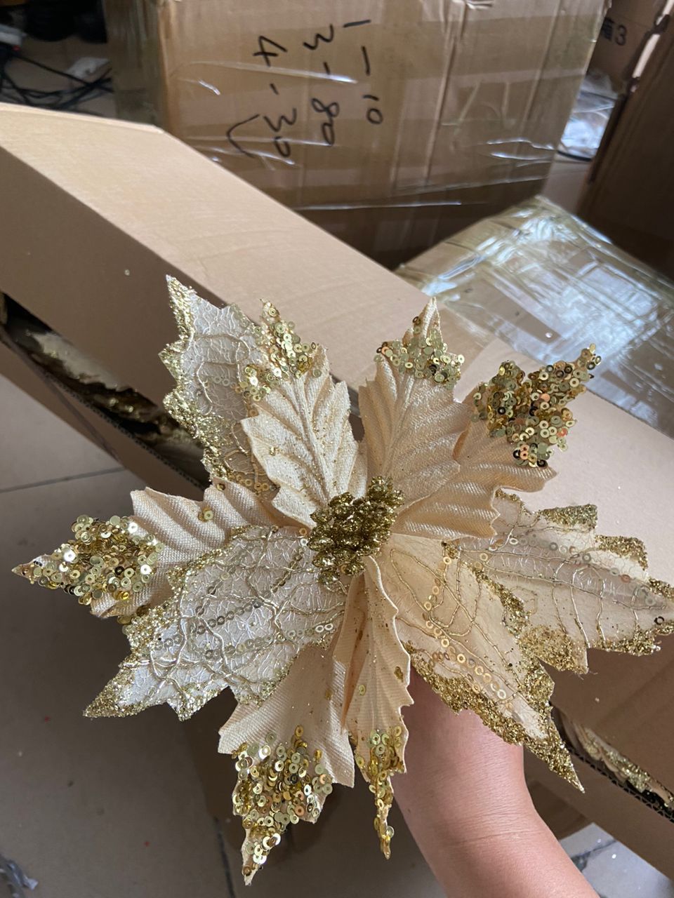 Luxury Christmas Tree Decor Bows 3pcs