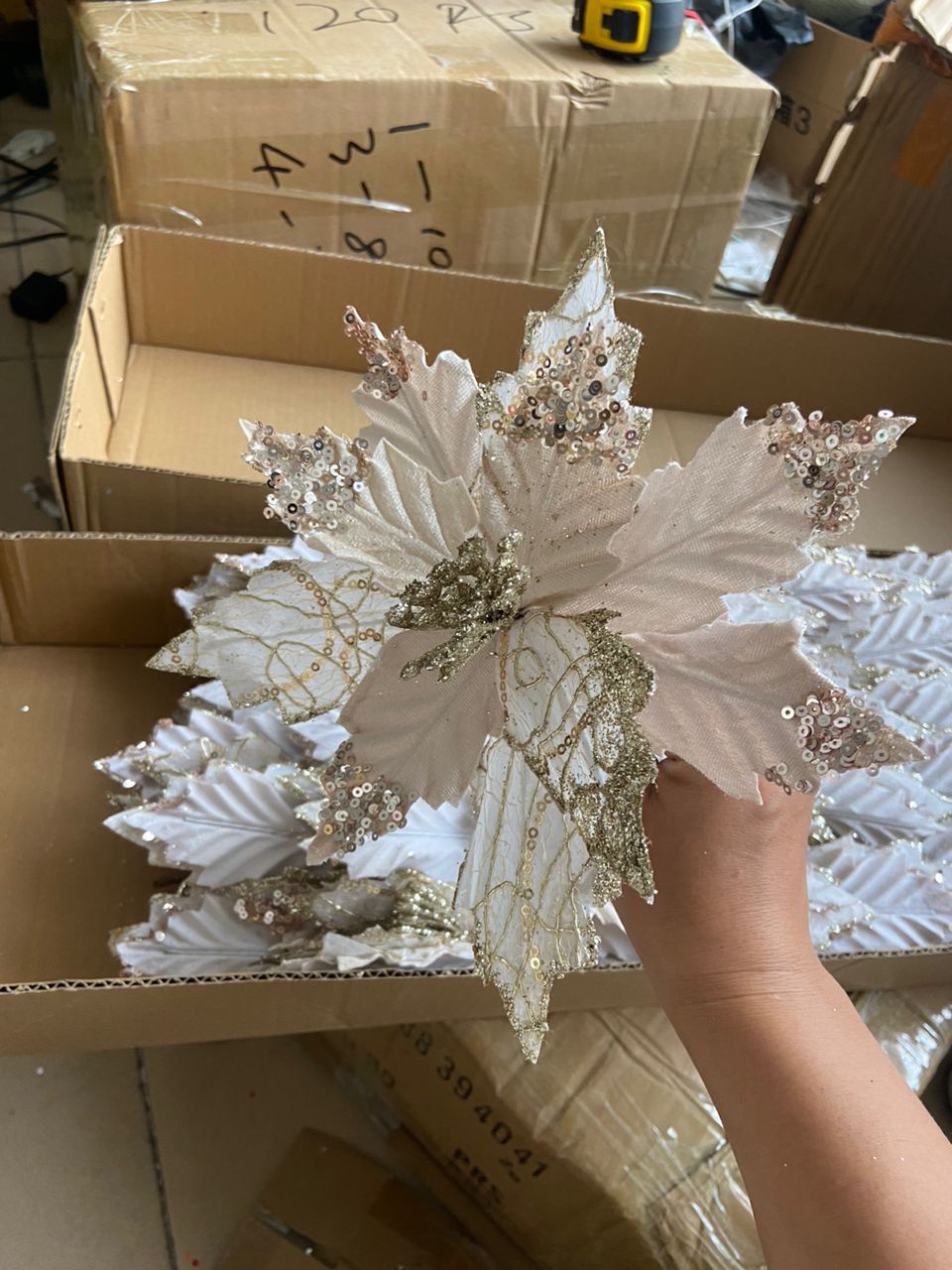 Luxury Christmas Tree Decor Bows 3pcs