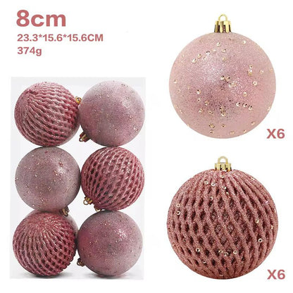 12pcs set christmas ball (8cm)
