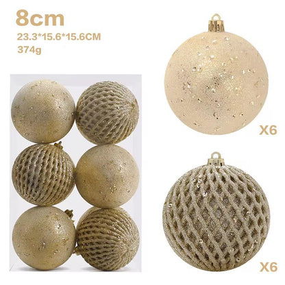 12pcs set christmas ball (8cm)