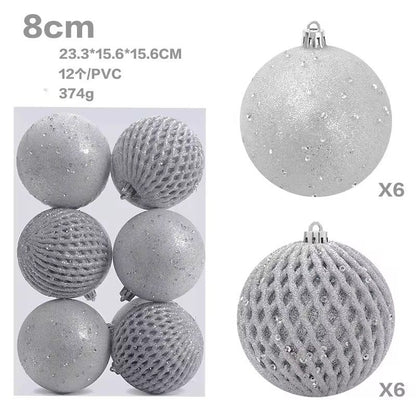 12pcs set christmas ball (8cm)