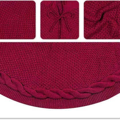 knitted Christmas tree skirt  (122cm diameter)