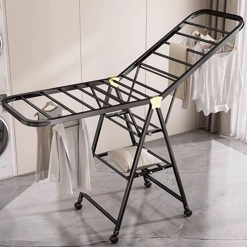 Black Movable Outdoor clothes Drying Rack with wheels