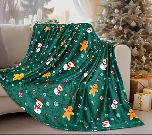 Premium Christmas Sherpa Fleece Throw Blanket