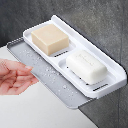 Double sides wall mounted adhesive soap holder/box