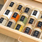 Round glass jars set /spice jars  12pc  jars with Bamboo lids Labels +pen  300ml 