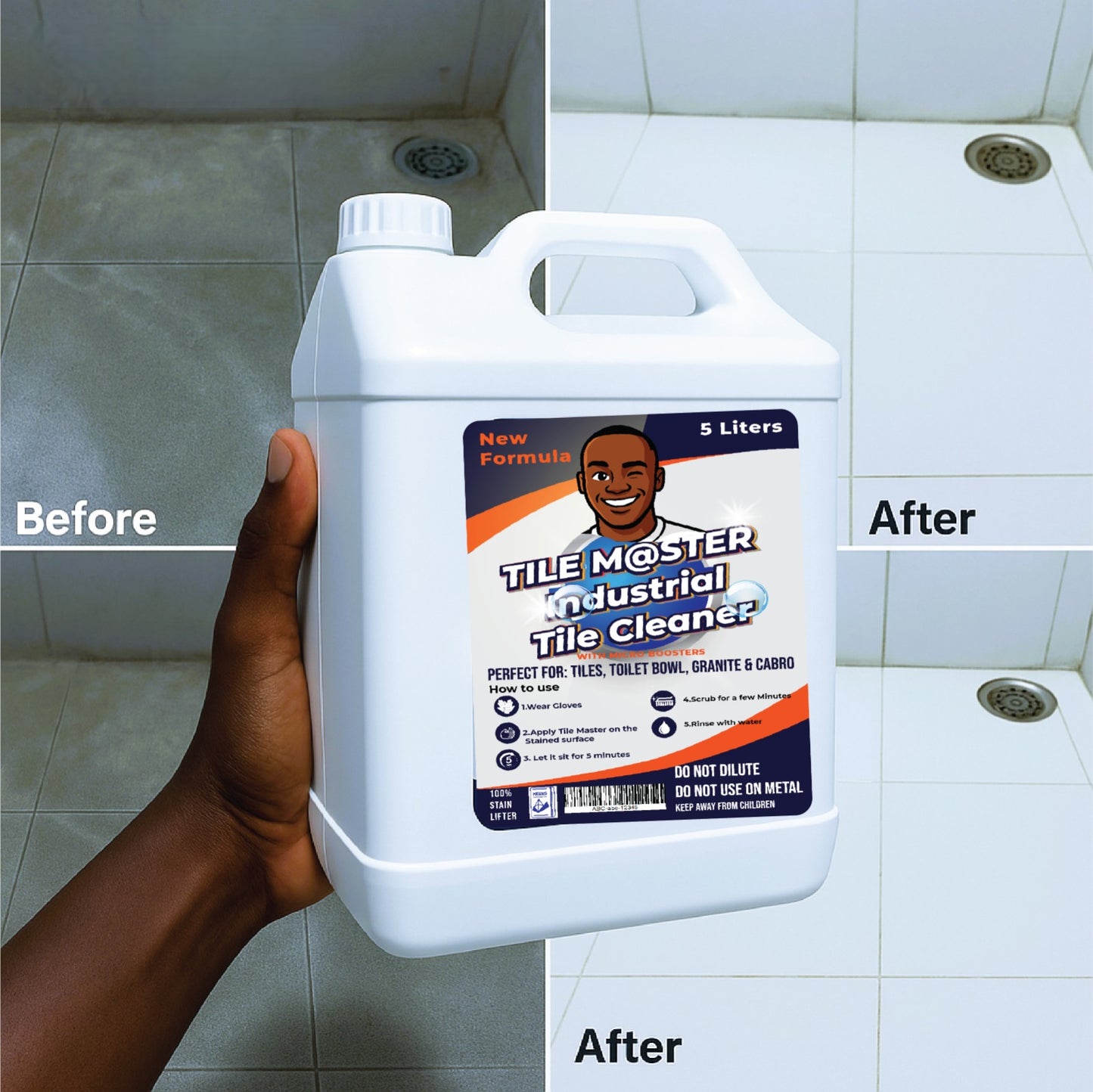 ✨ 5 litreTile Master Industrial Tile Cleaner