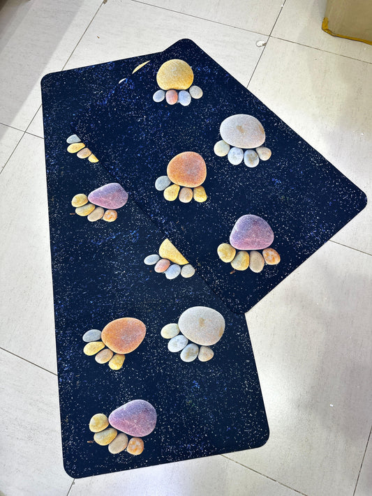 High Quality 2PC Rubber Kitchen Mats (Foot Print)