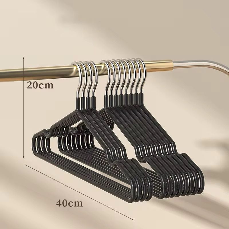 Non Slip Metal Hanger With PVC coating 10set
