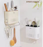Multi Functional Kitchen Cutlery Storage Rack Drainer (White)