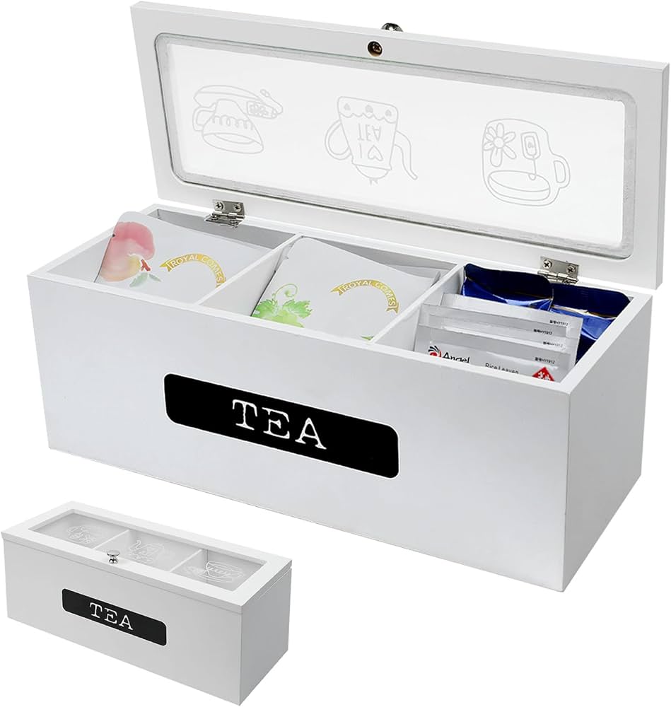 3 Compartment Tea Bag Organizer