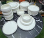 24pcs Elegant White Ceramic Dinner Set