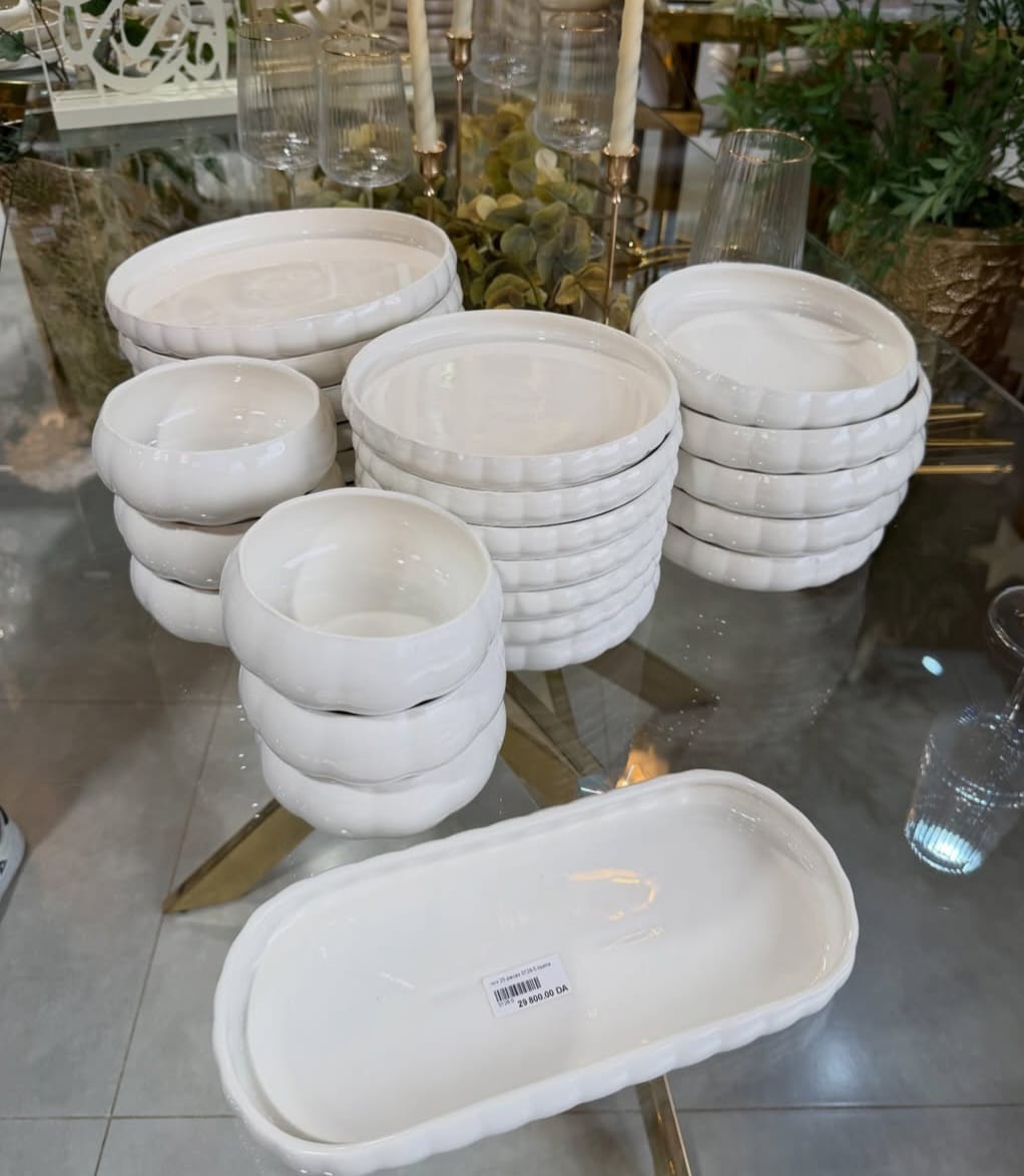 25pcs Elegant Ceramic Dinner Set